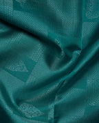 Rexona Green Pure Silk Saree with Maroon Border
