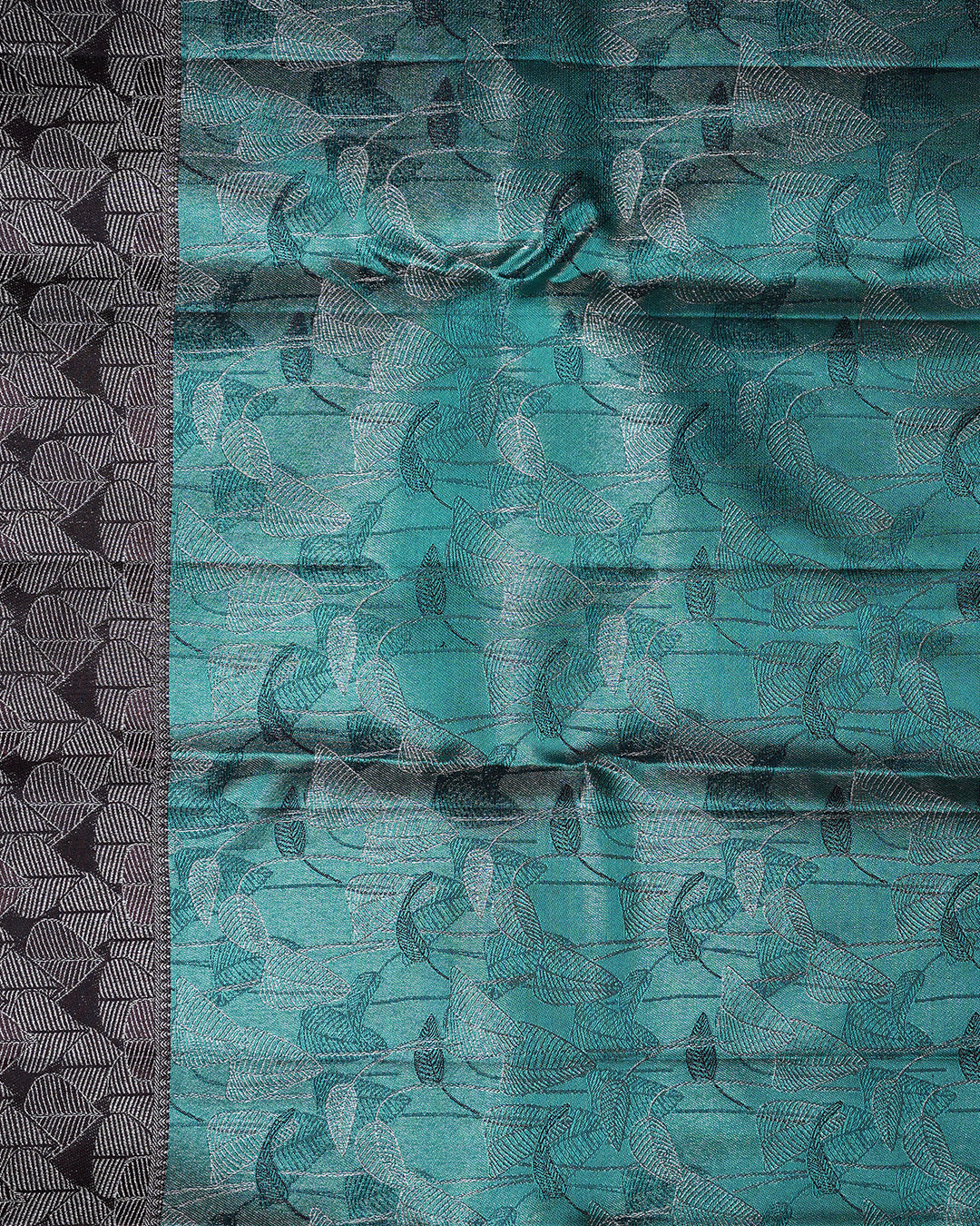 Rexona Green Pure Silk Saree with Vethalai Paaku Border