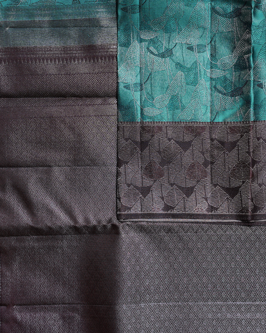 Rexona Green Pure Silk Saree with Vethalai Paaku Border