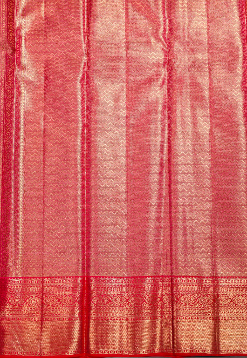 Rose with Sukku Kanchipuram Pure Silk Tissue Saree with Kodi Flower Design and Meena Work