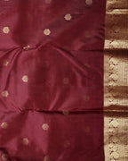 Traditional Maroon Pure Silk Saree with Butta Design