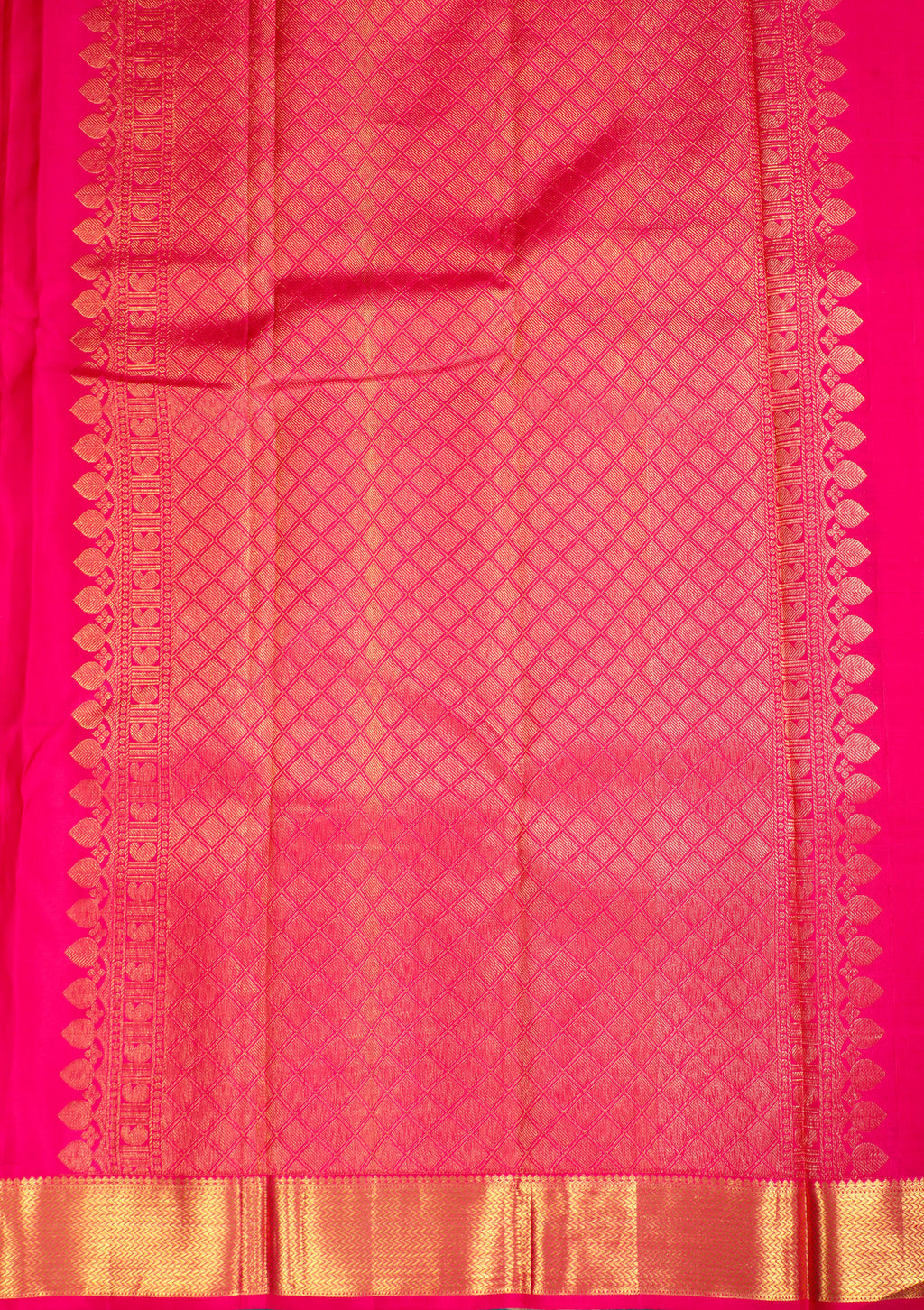 Yellow & Maroon Manga Design Kanchipuram Pure Silk Saree