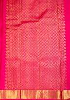 Yellow & Maroon Manga Design Kanchipuram Pure Silk Saree