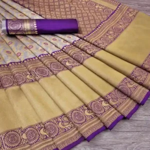 Tradition Pure Silk Purple Saree