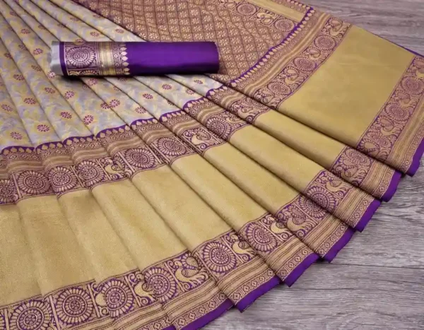 Tradition Pure Silk Purple Saree