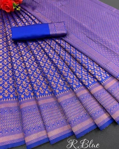 Elegance of Blue Light Silk Saree