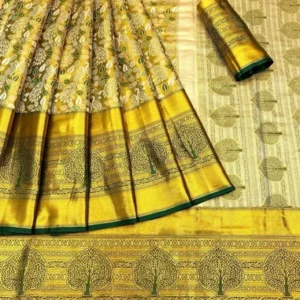 Banaras Style Pure Kanjivaram Silk Saree
